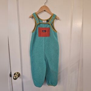 Patagonia Toddler Teal Synchilla Fleece Overalls